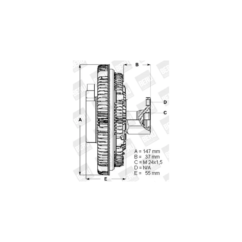 Embrayage, ventilateur de radiateur BERU LK002
