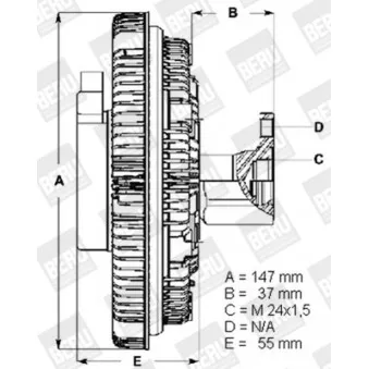 Embrayage, ventilateur de radiateur BERU LK003