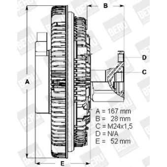 Embrayage, ventilateur de radiateur BERU LK022