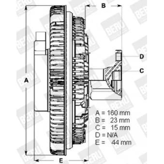 Embrayage, ventilateur de radiateur BERU LK047