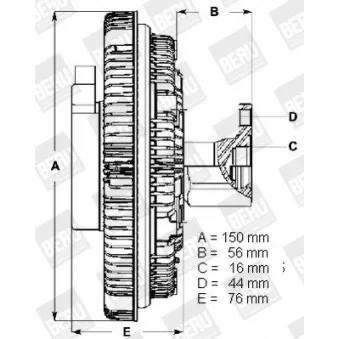 Embrayage, ventilateur de radiateur BERU LK070