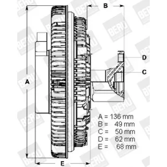 Embrayage, ventilateur de radiateur BERU LK078