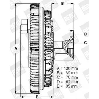 Embrayage, ventilateur de radiateur BERU LK080