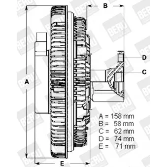 Embrayage, ventilateur de radiateur BERU LK083