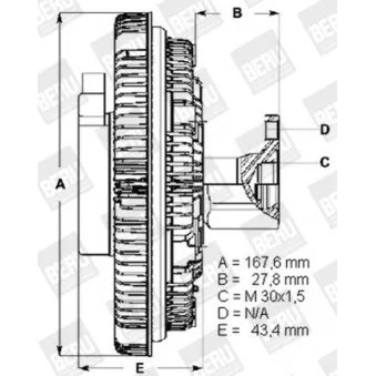 Embrayage, ventilateur de radiateur BERU LK099