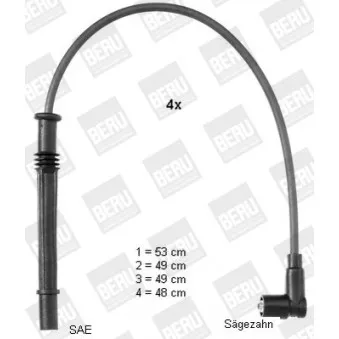 Kit de câbles d'allumage BERU PRO1604
