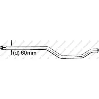 Tube de réparation, catalyseur BOSAL 889-007