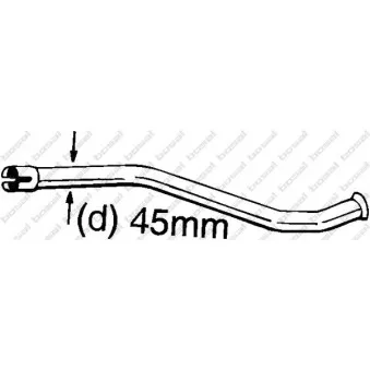 Tube de réparation, catalyseur BOSAL 889-143