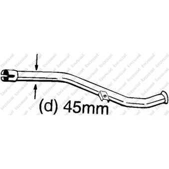 Tube de réparation, catalyseur BOSAL 889-157