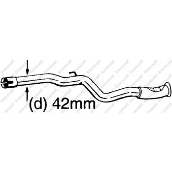 Tube de réparation, catalyseur BOSAL