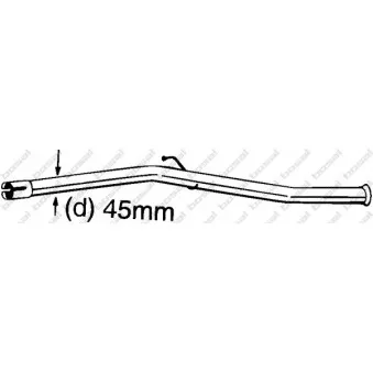 Tube de réparation, catalyseur BOSAL 889-161