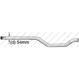 Tube de réparation, catalyseur BOSAL 889-171