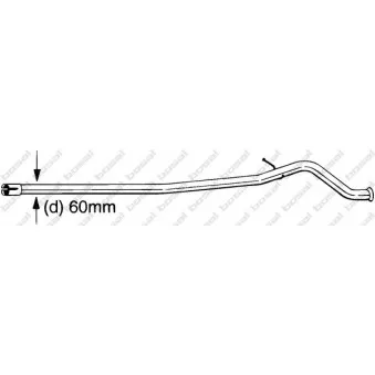 Tube de réparation, catalyseur BOSAL 889-179