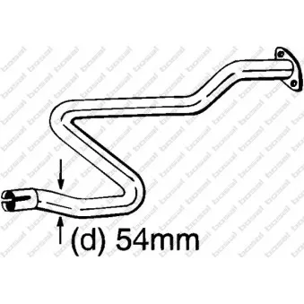 Tube de réparation, catalyseur BOSAL 889-187