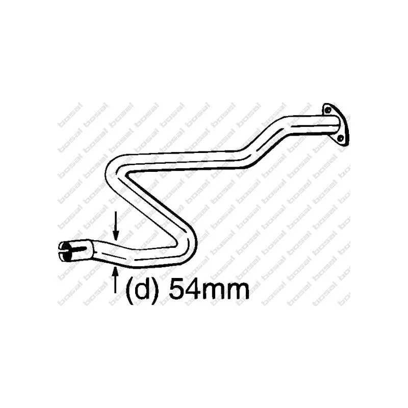 Tube de réparation, catalyseur BOSAL 889-187