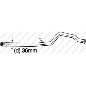 Tube de réparation, catalyseur BOSAL 889-189