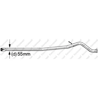 Tube de réparation, catalyseur BOSAL 889-315
