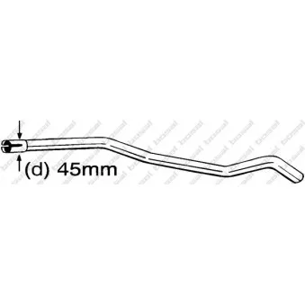 Tube de réparation, catalyseur BOSAL 889-443