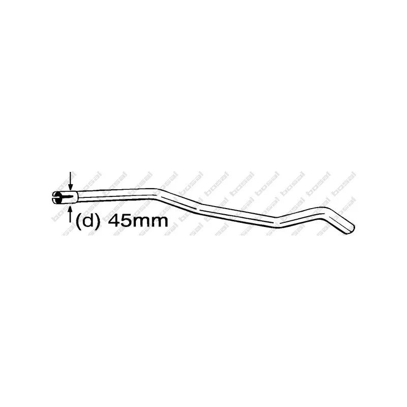 Tube de réparation, catalyseur BOSAL 889-443