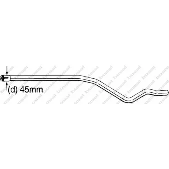 Tube de réparation, catalyseur BOSAL 889-461