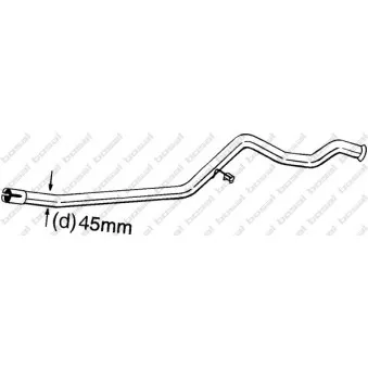 Tube de réparation, catalyseur BOSAL 889-497