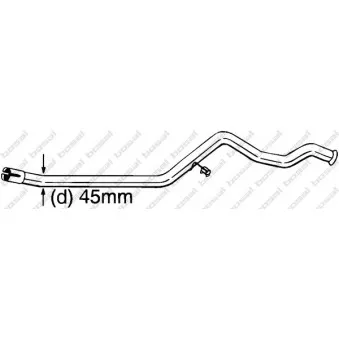 Tube de réparation, catalyseur BOSAL 889-503