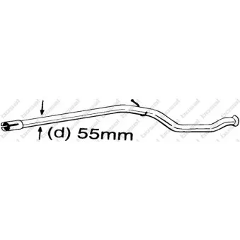 Tube de réparation, catalyseur BOSAL 889-535