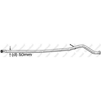 Tube de réparation, catalyseur BOSAL 889-541