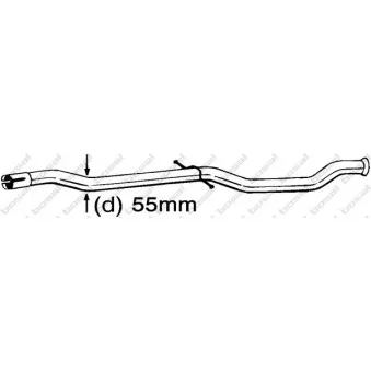 Tube de réparation, catalyseur BOSAL 889-545