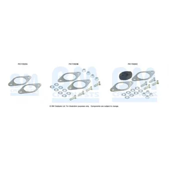 Kit d'assemblage, filtre à particules/ à suie BM CATALYSTS FK11023