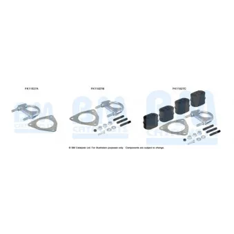Kit d'assemblage, filtre à particules/ à suie BM CATALYSTS FK11027
