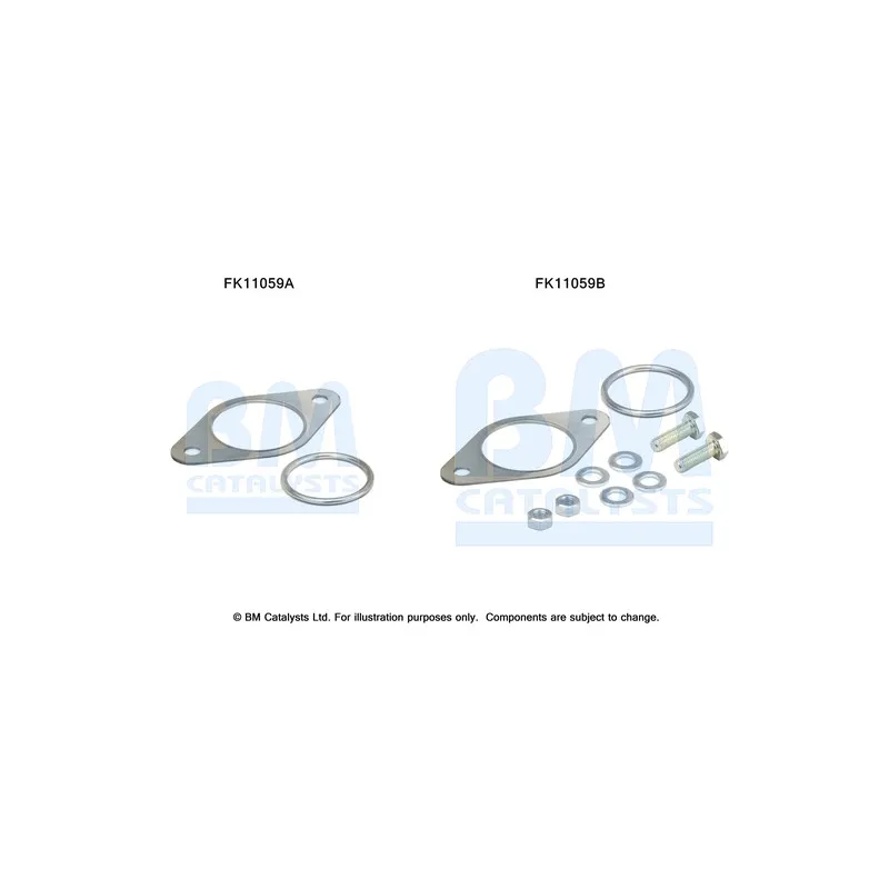 Kit d'assemblage, filtre à particules/ à suie BM CATALYSTS FK11059