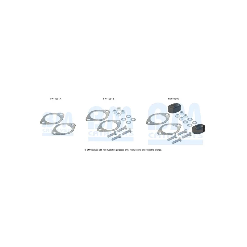 Kit d'assemblage, filtre à particules/ à suie BM CATALYSTS FK11091