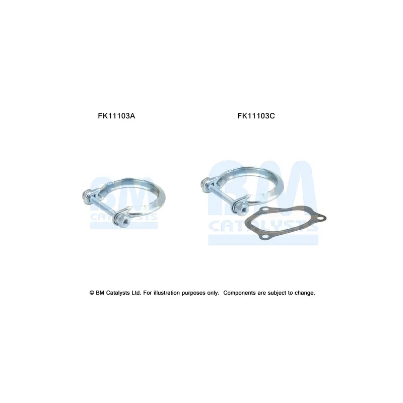 Kit d'assemblage, filtre à particules/ à suie BM CATALYSTS FK11103