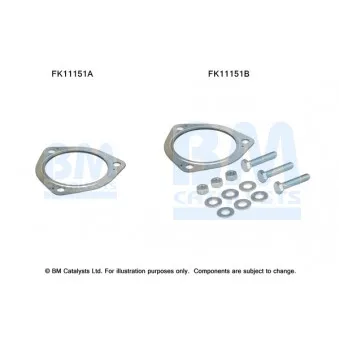 Kit d'assemblage, filtre à particules/ à suie BM CATALYSTS FK11151