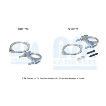 Kit d'assemblage, filtre à particules/ à suie BM CATALYSTS FK11177