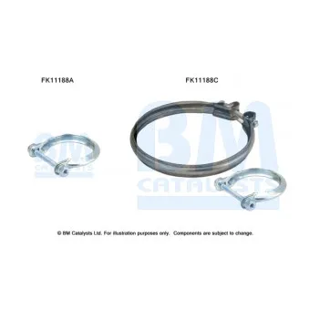 Kit d'assemblage, filtre à particules/ à suie BM CATALYSTS FK11188