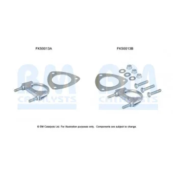 Kit d'assemblage, tuyau d'échappement BM CATALYSTS FK50013