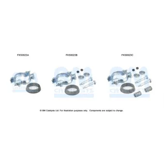 Kit d'assemblage, tuyau d'échappement BM CATALYSTS FK50023