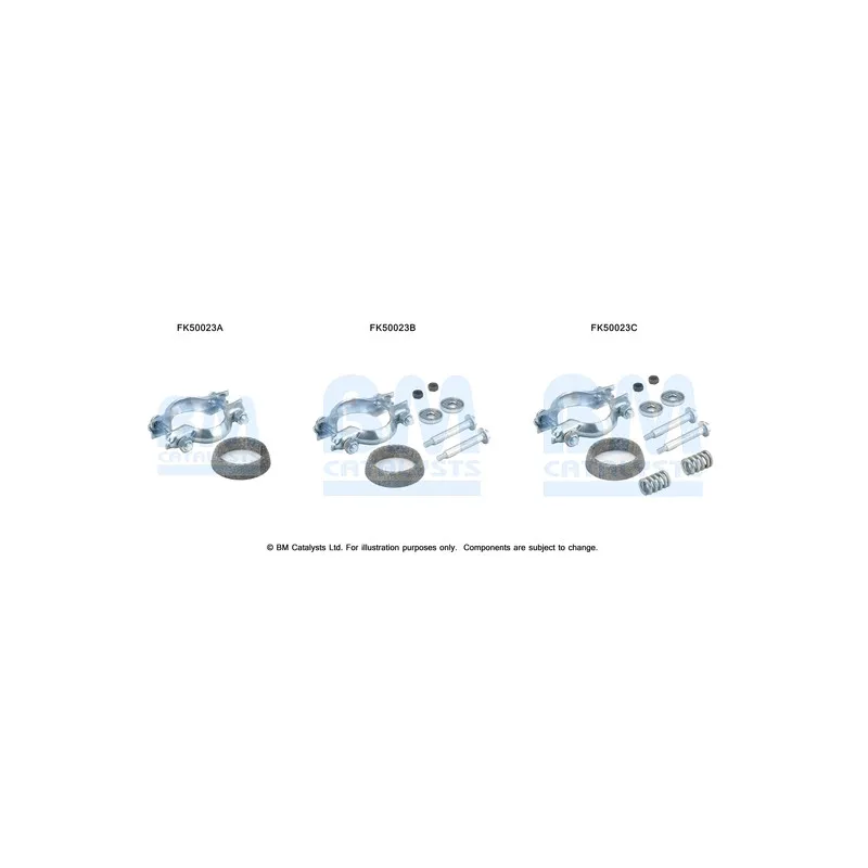 Kit d'assemblage, tuyau d'échappement BM CATALYSTS FK50023