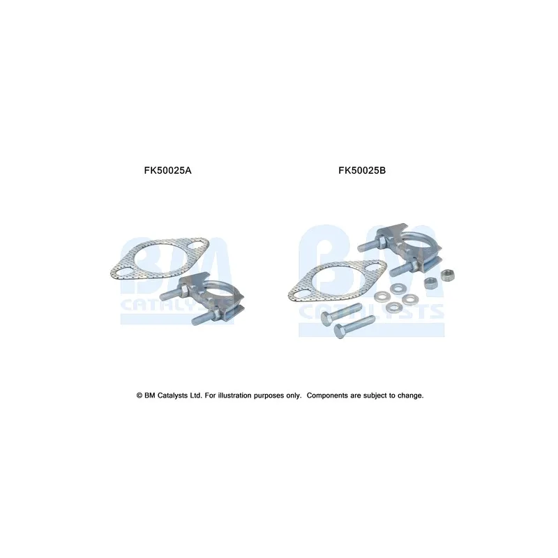 Kit d'assemblage, tuyau d'échappement BM CATALYSTS FK50025