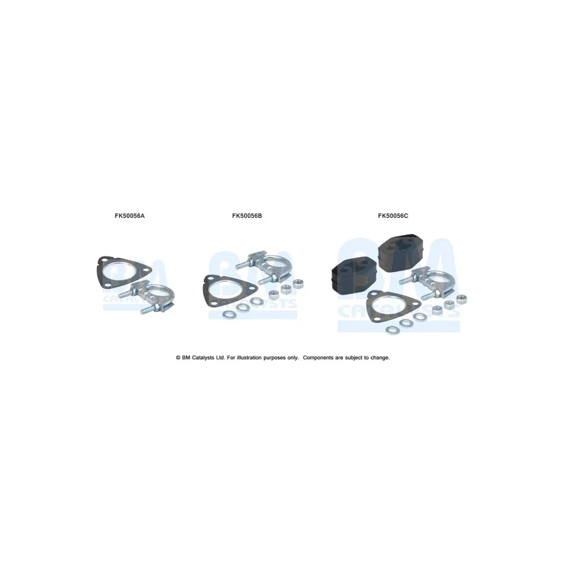 Kit d'assemblage, tuyau d'échappement BM CATALYSTS FK50056