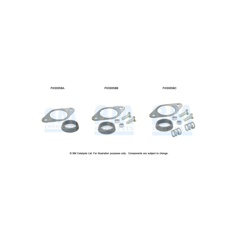 Kit d'assemblage, tuyau d'échappement BM CATALYSTS FK50058