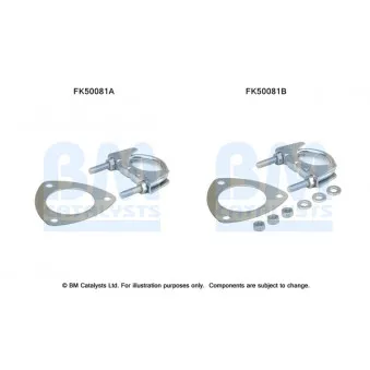 Kit d'assemblage, tuyau d'échappement BM CATALYSTS FK50081