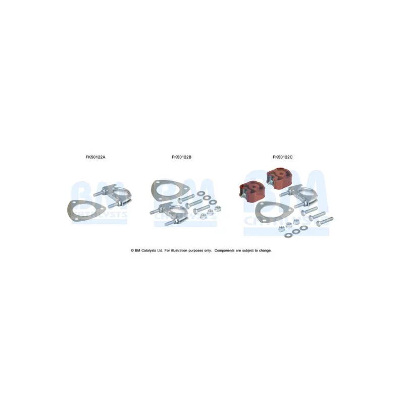 Kit d'assemblage, tuyau d'échappement BM CATALYSTS FK50122