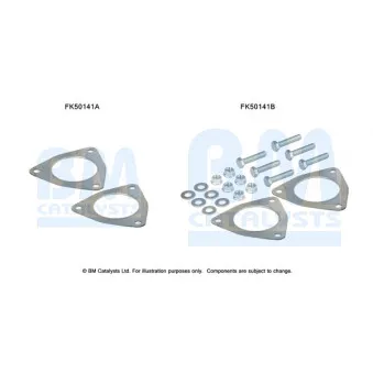 Kit d'assemblage, tuyau d'échappement BM CATALYSTS FK50141