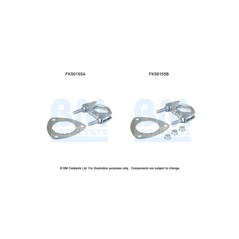 Kit d'assemblage, tuyau d'échappement BM CATALYSTS FK50155