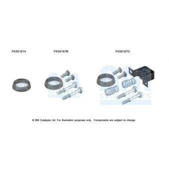 Kit d'assemblage, tuyau d'échappement BM CATALYSTS FK50167