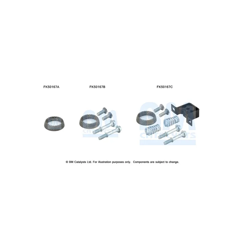 Kit d'assemblage, tuyau d'échappement BM CATALYSTS FK50167