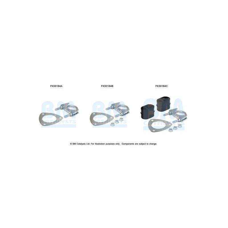 Kit d'assemblage, tuyau d'échappement BM CATALYSTS FK50184